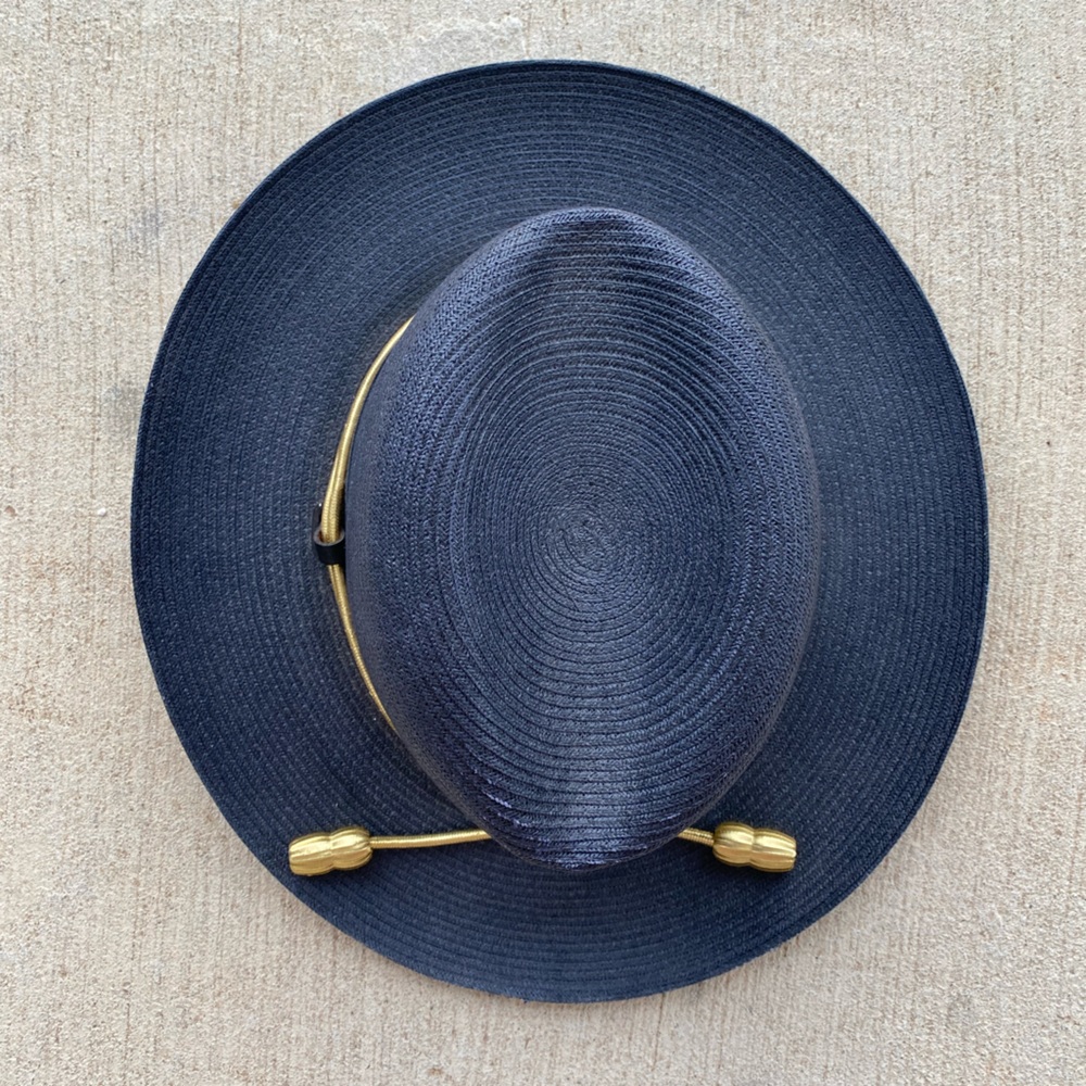 Stratton Double Brim Straw Sheriff Style Hat, Size 7 1/8